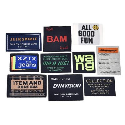 China High Quality Custom Printed Logo Garment Labels Woven Label Clothing Labels Hot Sale Washable for sale