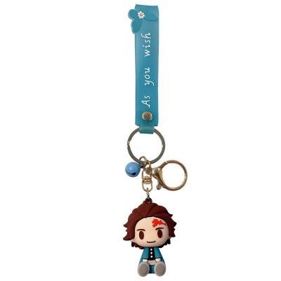 China Popular Anime Ghosts Promotion Gifts Cartoon Ghosts 3D PVC Silicon Key Chain Custom Accessories For School Bag for sale