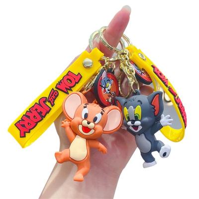 China PVC Cute Kawaii Tom And Jerry Keychain Tom And Jerry Key Chain Ring Custom Cartoon 3D Cartoon Anime Key Bags And Keys etc. car for sale