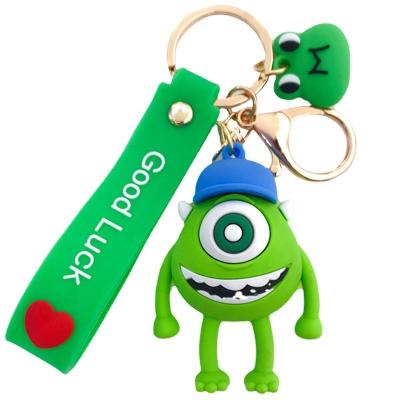 China Promotion Gifts Funny High Quality Anime 3D Cartoon Monster Energy Company Funny Eyed Monster Silicon PVC Key Chain Key Chain Great For Bag for sale