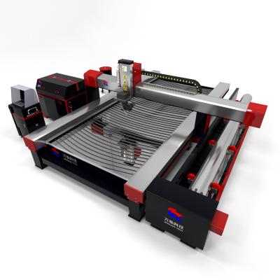 China Large Size Hotels 3D High Pressure Abrasive Waterjet System 5 Axis Waterjet Cutting Machine for sale