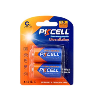 China Toys PKCELL c size um2 batteries LR14 alkaline battery 1.5V for multimeter for sale