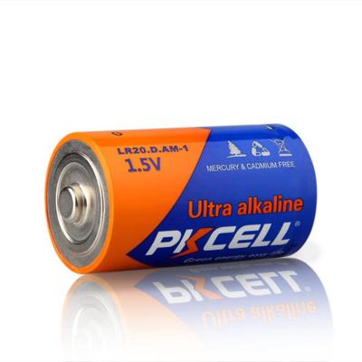 China Mercury and Super Dry Cell Alkaline Battery Cadmium Free Size D Lr20 1.5v Am1 Alkaline Battery CE ROHS Battery for sale