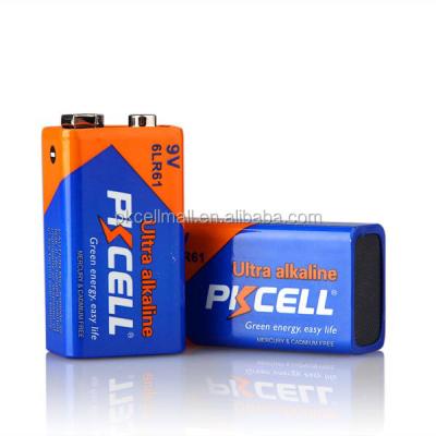 China Consumer Electronics PKCELL Super Alkaline 9V 6lr61 Battery For Remote Controls for sale