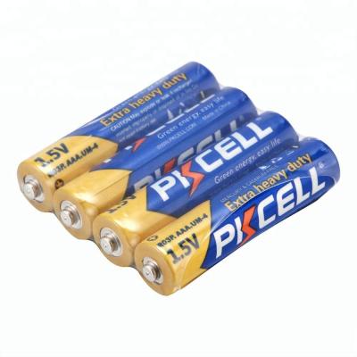 China Hot Sale Toys PKCELL 1.5V r03p AAA Dry Cell Carbon Zinc Battery um4 No AAA Rechargeable Battery for sale