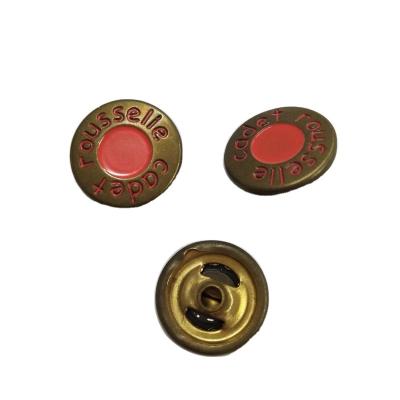 China 13mm Sustainable Metal Series Engraved Custom Painted Snap Button for sale