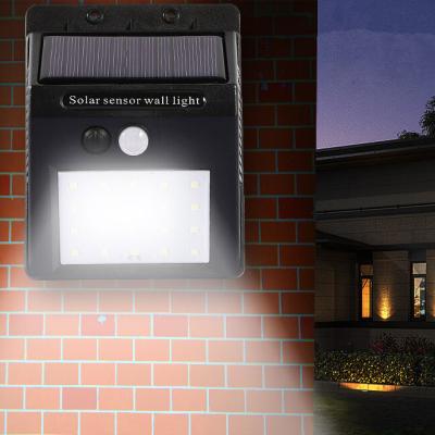 China Garden 20led Outside Solar Cell Energy Saving Led Light Outdoor Wall Lamp for sale