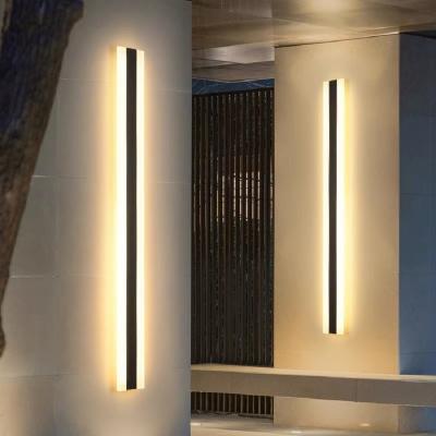 China Modern Hotel Surface Mounted Line Light Simple Bedroom Living Room Background Wall Led Light Bar Wall Light for sale