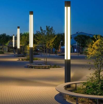 China LANDSCAPE Top Led Morden Aluminum Outdoor Lighting Pole IP65 Garden Lamp Post Street Parking Lot Light Pole Bollard Light for sale