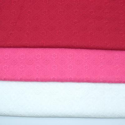 China Breathable Custom Design Plain Dyed Breathable Embroidery Woven 100% Cotton Fabrics 125gsm For Dress for sale