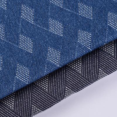 China Customization 350gsm Woven Breathable 100% Cotton Jacquard Denim Fabrics For Jeans for sale