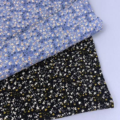 China Breathable 45*45 110gsm Rayon 45*45 100% Floral Breathable Woven Fabrics For Dress for sale