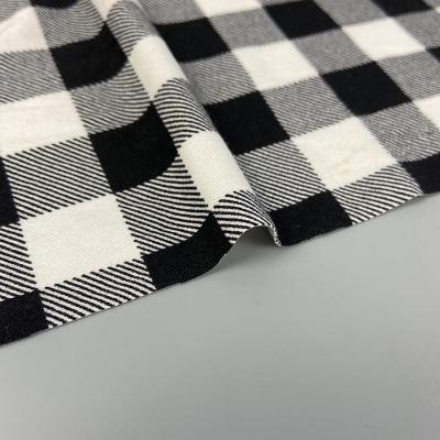 China Hot Selling Custom Made Stretch Plaid Print Design Color 4 Way Stretch Polyester Spandex Tank Top Knitted Fabric For Women Garment for sale