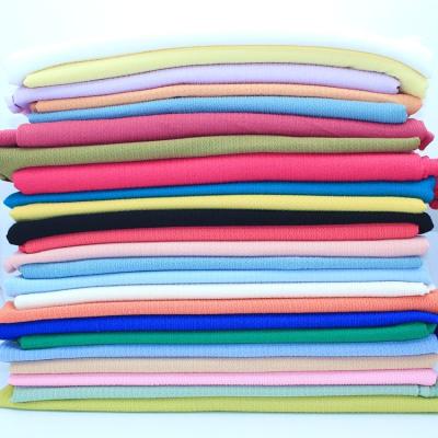 China Stretch Color Custom Polyester Warp Knitted Dyed Breathable 180gsm Polyester Spandex Fabrics For Sleepwear for sale