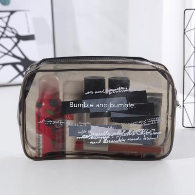 China Recyclable Waterproof Black PVC Cosmetic Bag Zipper Bag Wholesale Zipper Transport Lock Frosted Plastic PVC EVA Shrink Bag Custom Size Accepted for sale