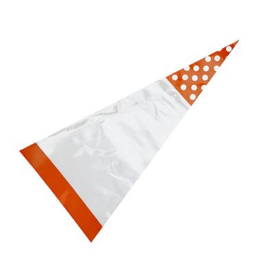 China Hot Sale Disposable Bopp Triangle Opp Printing Cellophane Clear Plastic Candy Bag Cone Shaped Bags for sale