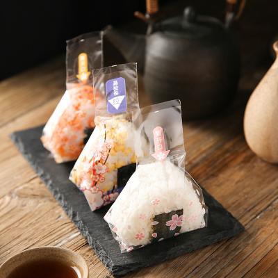 China New Style Food Grade Recyclable Disposable Bag Microwavable Triangle Onigiri Wrapping Package for sale