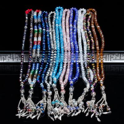 China Muslim Islamic Gifts Wholesale CLASSIC 99 Bead 5*7mm Crystal Prayer Beads Chain Luminous Bracelet for sale