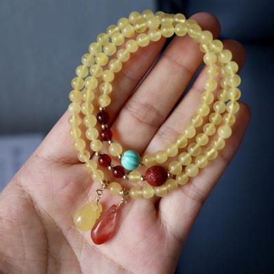 China Natural Blood Amber Jasper Sweater Necklace from Wholesale CLASSIC Southern Red Turquoise 4mm Redstone for sale