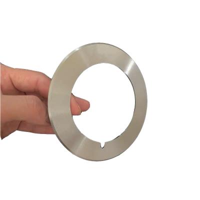 China Garment Shops 105*70*1.2mm 9CrsiFactory Directly Supply Iron Cutter Papercutter Brush Disc Circular Slitting Knives For Cutting Paper for sale