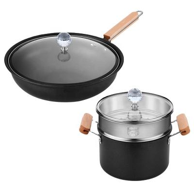 China Viable Accessories BERKMAN Kitchen Pan and Pots Home Kitchen Custom Cooking Non Stick Cookware Set for sale