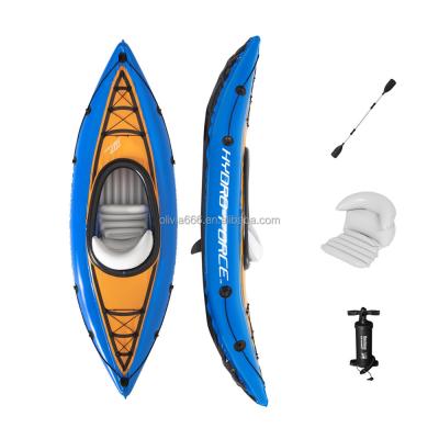 China Water Sports Single Inflatable Kayak Canoe Kayaking Rafting Boat Single Folding Boat Inflatable Table Fishing Fishing Boat for sale