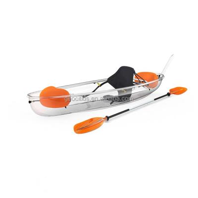 China Single Person Inflatable Kayak New Design Transparent Polycarbonate Kayak PC Boat For Water Sports for sale