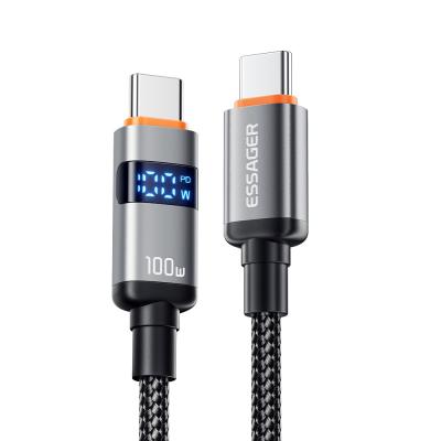 China Braid Shielding USB C To C Charging Cable 100W 1m 2m ES-X61 Series for sale