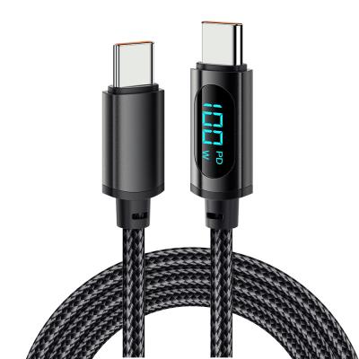 중국 에세저 2022 LED 디지털 디스플레이 커스터마이즈 1M 2M 케이블 OEM/ODM 27W 100W 빠른 충전 USB 케이블 휴대 전화 판매용