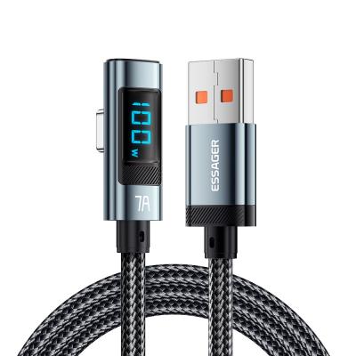 중국 ESSAGER ES-X47 시리즈 100W AC 1m 짧은 2m 긴 USB C 케이블 판매용