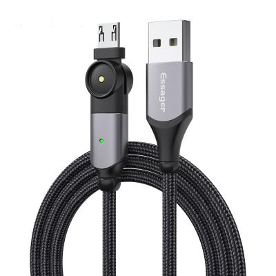 China 180 Drehen USB A zu Micro B Kabel Schnellladung LED-Ladegerät Datenkabel zu verkaufen