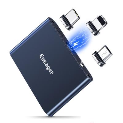 중국 미니 충전기 전원 뱅크 1320mAh 마이크로 USB C LED 비상용 자기 전원 뱅크 판매용