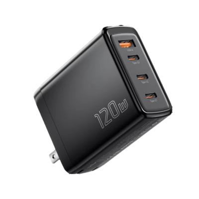 Κίνα Εισάγκαρ GaN φορτιστές 120W USB Type-C 3 Type C και 1 USB A Γρήγορο φορτιστή τοίχου κινητού τηλεφώνου προς πώληση