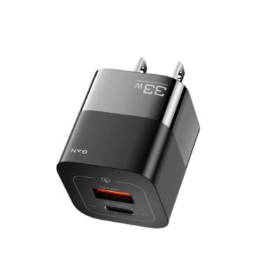 China Carregador de telemóvel rápido de viagem pequeno 33w 5A com GaN US Plug USB Port à venda