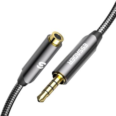 China 3.5mm Jack Male To Female Audio Cables 24K Gold Plating for Speaker Headphone Car for sale