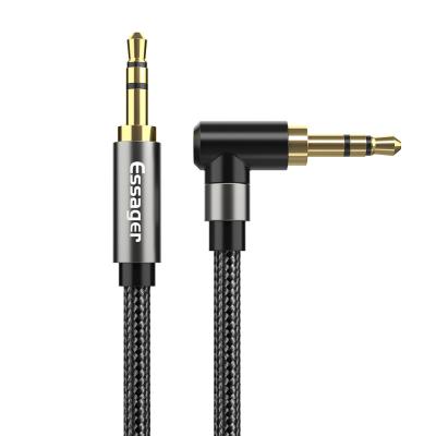 China 3.5mm AUX Kabel Ellenbogen Männlich-Männlich Audio Jack Kabel 90 Grad zu verkaufen