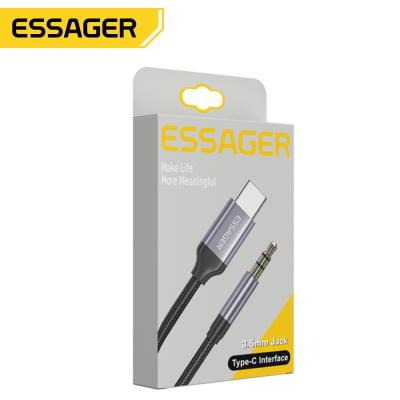 Китай HiFi Sound Type-c To 3.5mm Male Audio Aux Cable Grey 1m Для устройств типа C продается