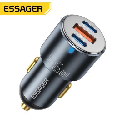 China PD Typc C USB A EV Car Chargers Quick Charging 60W 66W For 12V 24V EV Car for sale