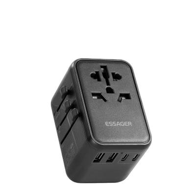 China Essager 2023 Viajes Nuevo producto Accesorios para teléfonos Carga rápida 3 USB-C 2 USB-A Cargador portátil de viaje 65w en venta