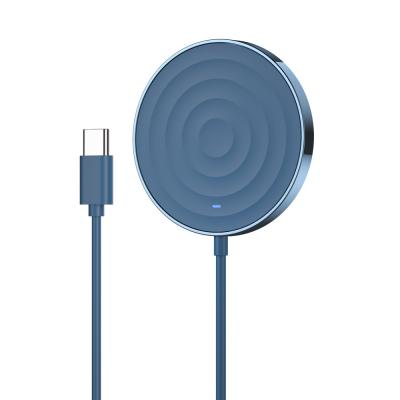 China MicroWave Magnetic Wireless Fast Charger 15W Wireless Charger With Lamp For Ip 12 for sale