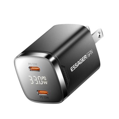 China ESSAGER ES-CD45 Cargador GaN de 33W Cargador dual USB C PD en venta