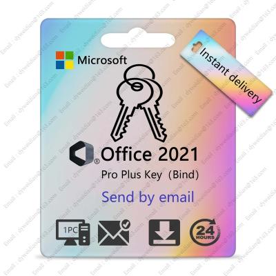 China Mutil Office 2021 Plus Pro Language License Bind Key Card Retail Box USB DVD Global Online Activation 100% Digital Email Instant Delivery for sale