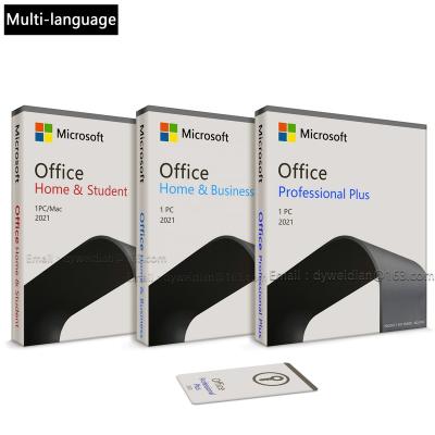 China Mutil Language Office 2021 Pro Plus Key Card Retail Box Link Professional Digital Office 2021 USB Global Account 100% Online Activation License for sale