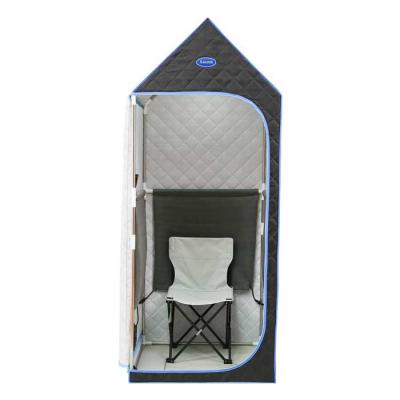 China Black Portable Full Body Sauna Tent 1 Person Spa Sauna Room for sale