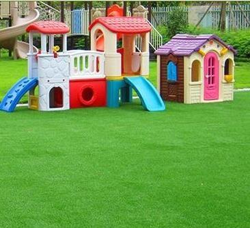 China Top quality Environmental Anti-UV Pile Height 30mm denstiy 12600 green color Kids&Kindergarden Synthetic Grass for sale