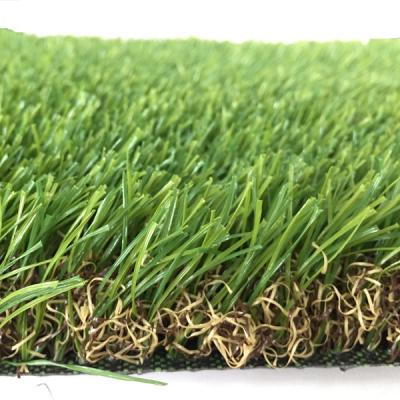 China Premium quality Environmental Anti-UV Pile Height 25 mm denstiy 14700 green color  Synthetic turf lawn for sale