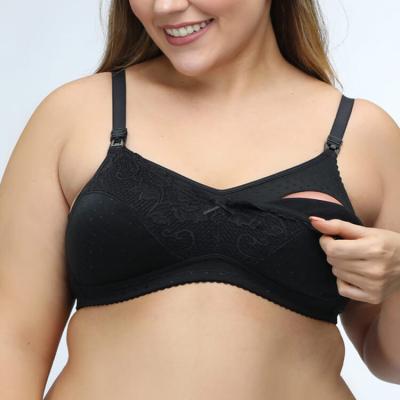 China Good Quality Breathable Non Padded Cotton Lace Plus Size No Wire Push Up Maternity Bra Large and Caring for sale