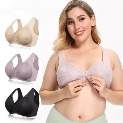 China Breathable Front Open Hook Closure Plus Size Big Cup Lift Up Pregnancy Maternity Bra With Ultra Support for sale