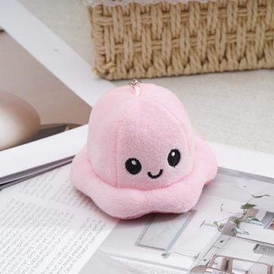 China Wholesale Cute Key Chain Reversible Plush Emotional Fun Reversible Octopus Stuffed Plush Toys Spill Emotional Angry Octopus T for sale