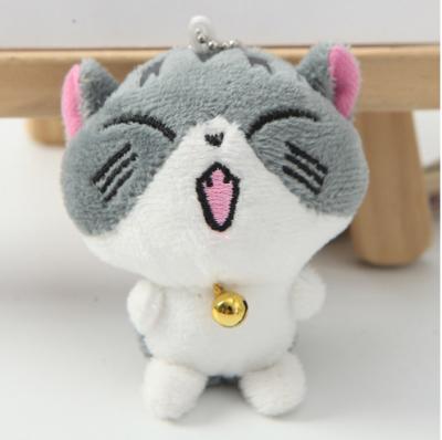 China Wholesale Custom Cute Fun Plush Doll Hanging Head Chain Gift For Kids 10cm Soft Cute Cat Plush Toys for sale